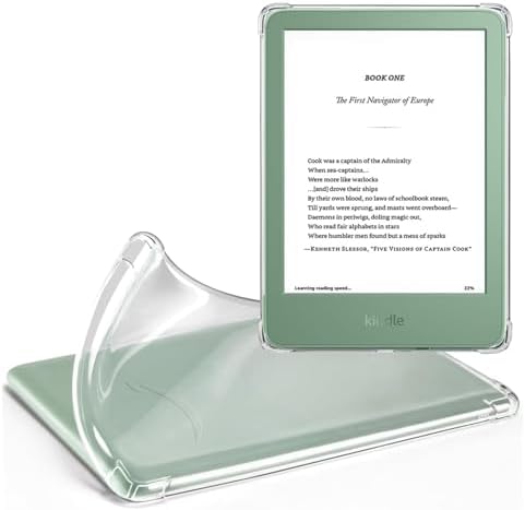 Zcooooool Clear Case for 6" Kindle 2024/2022 Lightweight Reinforced Corners Kindle Cover/Kindle Case