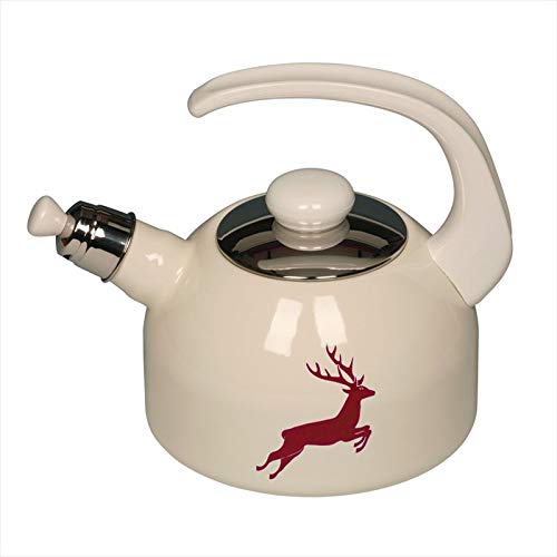 Preisvergleich Produktbild Flöten-Wasserkessel 2L Hirsch Rot