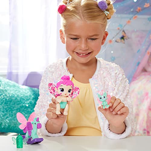 Boneca Baby Alive Glo Pixies Minis Berry Bug que Brilha no Escuro - 9,5 cm com Amiguinho Surpresa -