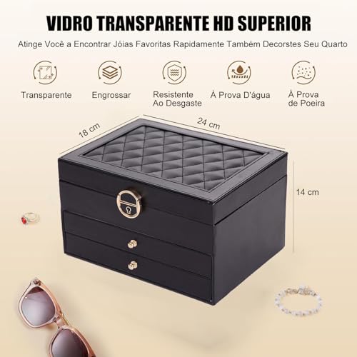 Porta Joias, Porta Joias Organizadora, Porta Joia, Organizador de Joias, Porta Joias Grande, Organiz