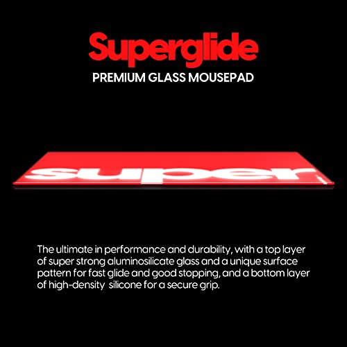 Image of Pulsar Gaming Gears Superglide Pad v1 Glass Mouse Pad, L, Red