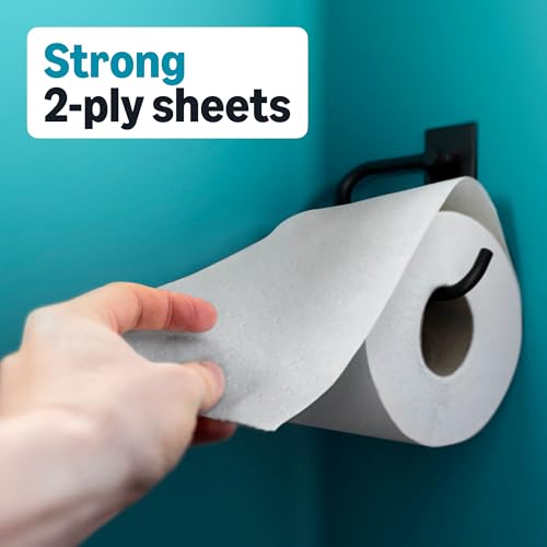 Amazon Basics 2-Ply Soft Toilet Paper, 30 Rolls (5 Packs of 6), 350 Sheets per Roll, Septic Safe, Equivalent to 185 Regular Rolls