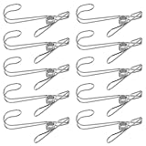 TOYMYTOY 304ステンレス製洋服クリップ12個セット フック付き洗濯物干しピンチ 多用途ハンガーフック バスルームやバルコニー収納対応