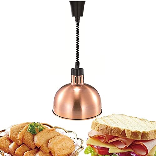 ENWINDXS Heat Lamp Warmer Single Lamp Warranty Food Heating Lights Tanding Type Hanga All-You-can-eat Restaurant Such as Bronze for Home use(Bronze)