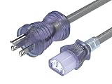 Cable Leader 6ft Hospital-Grade Power Cord 14 AWG 15A 125V (NEMA 5-15P to IEC320 C13)