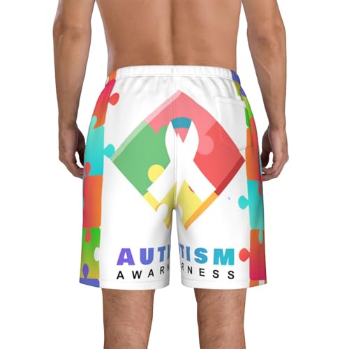 Generic Men's Beach Shorts Drawstring Quick Dry Running Shorts Comfortable Loose Gym Shorts Swimsuit Pants with Pockets4