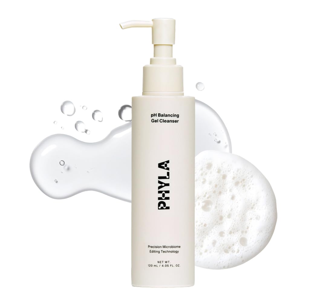 Phyla pH Balancing Gel Cleanser – Gentle Face Wash for Acne-Prone & Sensitive Skin, Microbiome-Friendly Cleanser, Non-Drying, Daily Facial Cleanser