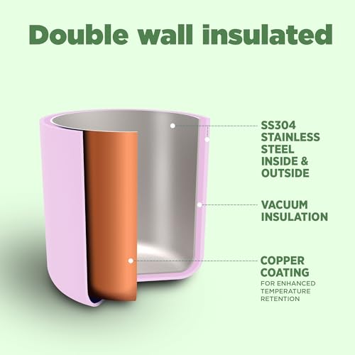 Image of MILTON Malmo 1200 Thermosteel Double Wall Vacuum Insulated Stainless Steel Water Tumbler with Handle 1100ml,Travel Mug with Straw,Silicon Cap,Cleaning Brush,Hot & Cold Beverage Flask,Pink