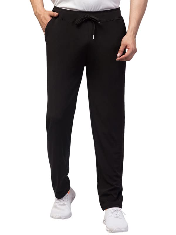 BLUECONMen's Straight Fit Open Bottom Polyester Track Pants
