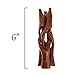Alternative Imagination Wooden Tripod Display Stand – 6-Inch Hand Carved Holder Made from Sustainable Mango Wood – Folding Reddish-Brown Stand for Abalone Shell, Crystal Ball, Key Bowl, Trinket Dish, Incense, Decor and More