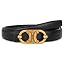 B003-black-dark Gold-genuine Leather