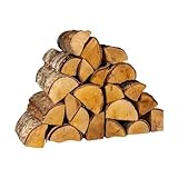 Hadley - Troncos de fuego de madera dura seca al horno para quemadores de leña, estufas, chimeneas e incendios domésticos, combustión caliente y larga, 10 kg