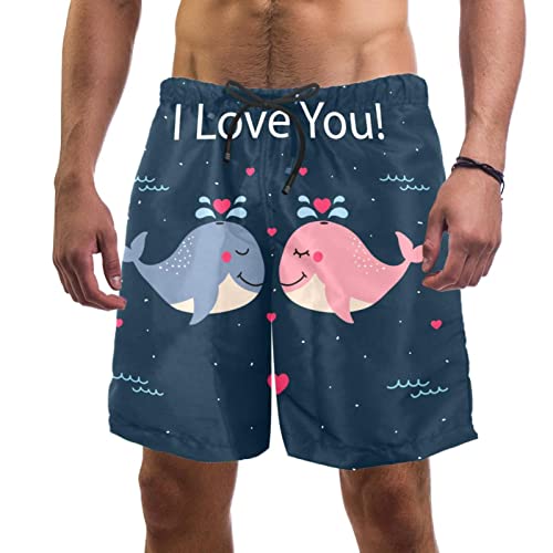 Short de plage à séchage rapide HadHfun maillot de bain homme motif baleines