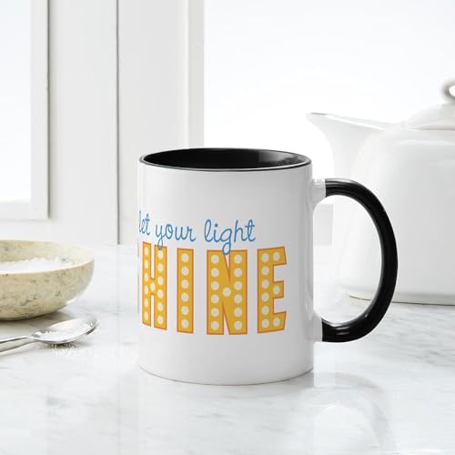 Taza de cerámica 11 oz Let Your Light Shine Café miniatura 6