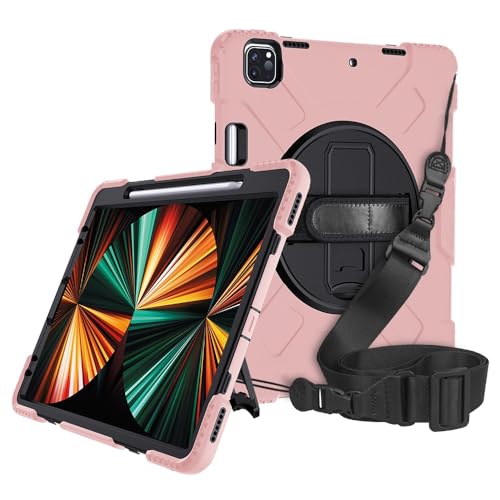 Coque iPad Pro 12.9 antichoc avec dragonne et porte-stylet