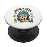 Snackzilla in Training Funny Monster Kids Design PopSockets Adhesive PopGrip