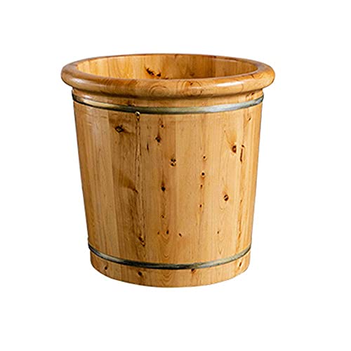 Spa de pies de madera natural con tapadera y masaje portátil