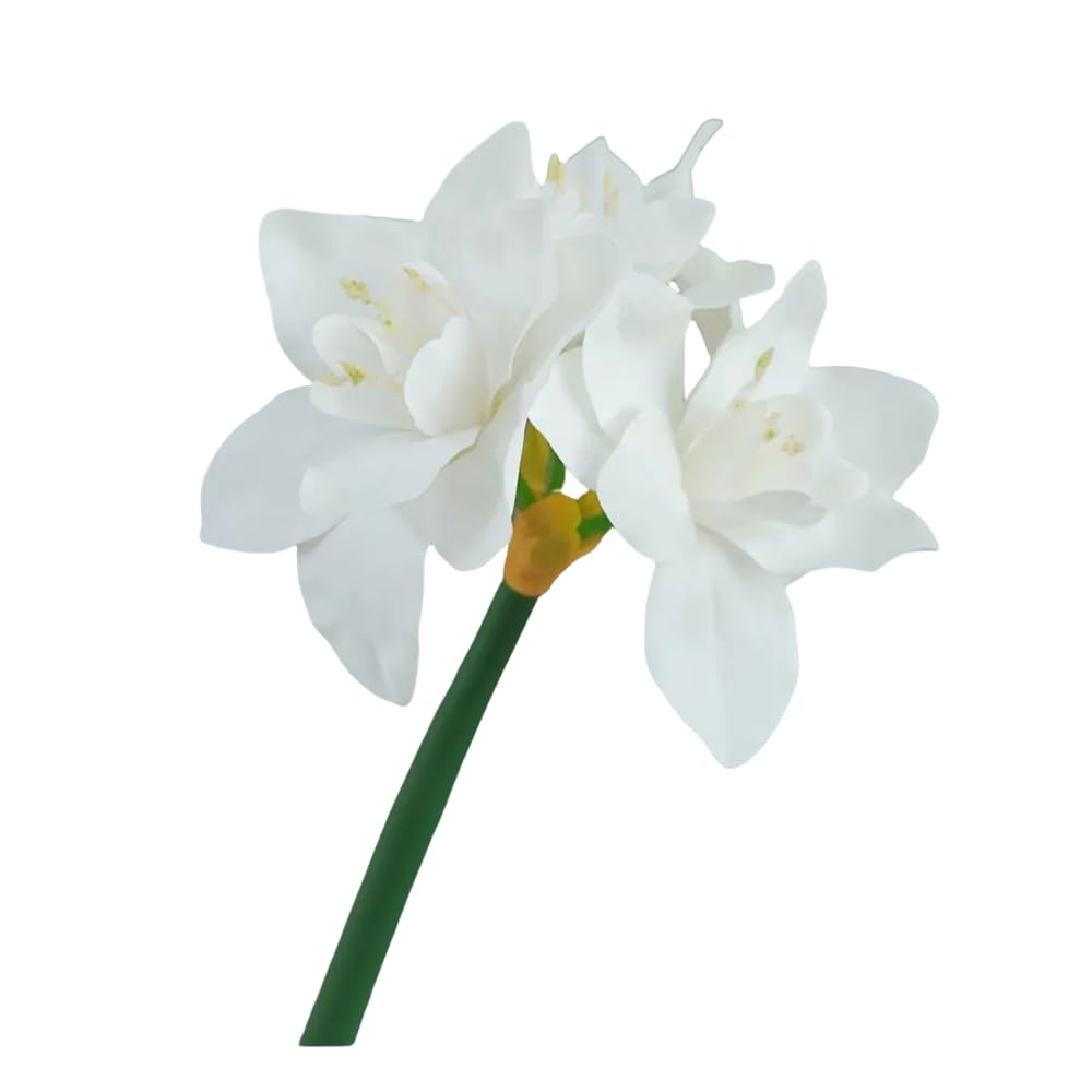 Fleurs artificielles blanches de 50 cm au toucher réaliste