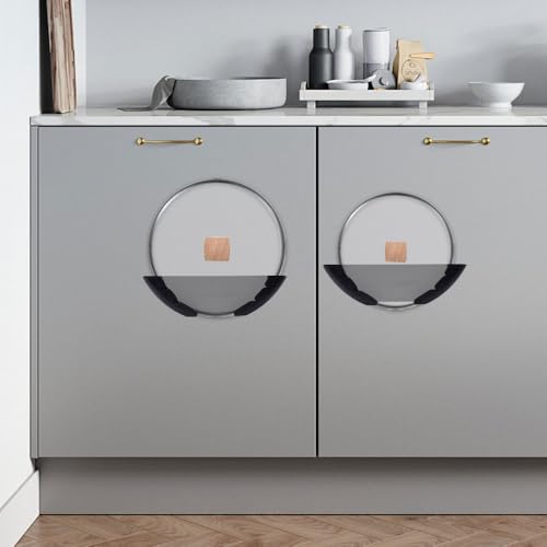 Miniatura 6 de 4 Piezas Soportes Para Tapas De Ollas, Autoadhesivo Organizador Tapas Ollas Adecuado Para Grandes De 15-32 Cm, Plástico Almacenamiento Para Paredes De Cocina Y Puertas De Armarios