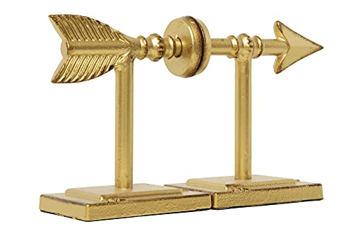 Creative Co-Op Gold Arrow Shaped Cast Iron Bookends (Set Of 2 Pieces) #TOP5
