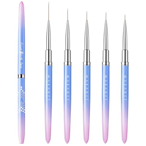 Makartt Nail Art Brushes Set: 5pcs Liner Brushes...