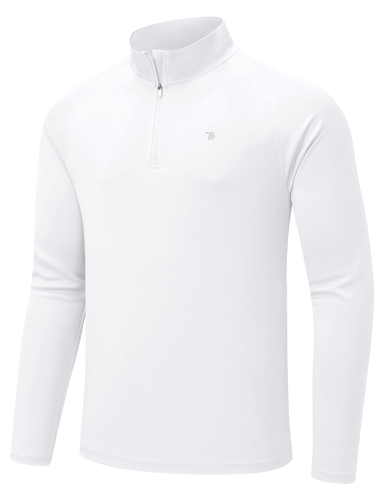 donhobo Herren Sportshirt Langarm UV Schutz Shirts 1/4 Zip Atmungsaktiv Schnelltrocknende Rash Guard T-Shirts Outdoor Angeln Laufen Wandern Funktionsshirt
