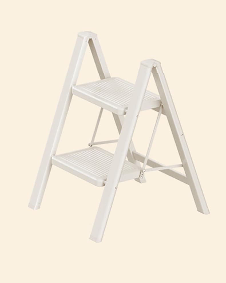 Folding 2 Step Stool, Portable Step Ladder for Adults, Lightweight Step Stools for Seniors, 330 Lbs Capacity, with Extra Wide Step Ladder for Elderly/Closet,A