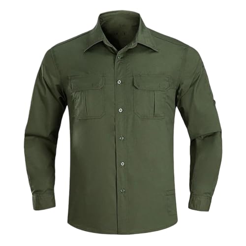 Veste d'ete tactique avec poche superieure et col revers anti-abrasion