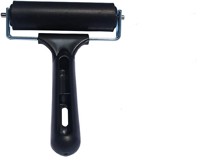Nanye_crafts NANYE 4-inch Black Rubber Roller, Painting Roller, Ideal for Anti Skid Tape Construction Tools, Printmaking, Ink and Stamping Tools Painting Rollers, 15*12cm