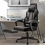 BOSSIN Gaming Chair with Massage, Ergonomic Heavy Duty Design with Footrest and Lumbar Support, Large Size Cushion High Back Office Chair, Big and Tall Gaming Computer Chair for Kids - Image 2