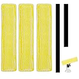 RlfJynxious Fenstersauger Ersatzteilefür Kärcher Fenstersauger,3 Stück Zubehör Mikrofaser-Wischpads und 2 Stück Gummilippe für Akku-Fenstersauger,Kompatibel mit Kärcher WV2, WV5