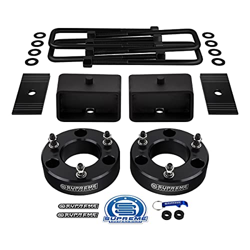 Supreme Suspensions - 3  Front + 3  Rear Lift Kit for 2004-2020 Nissan Titan 2WD 4WD | Full Suspension Lift Kit with Axle Alignment Shims (Black)