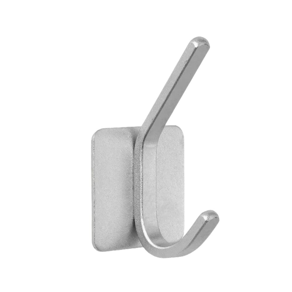 Lcanallyms Sliver-D Wall Hooks, Coat Hook Bathroom Hooks Self Adhesive Home Kitchen Wall Door Key Rack Towel Hanger Aluminum Robe Accessories,Gold,D(Sliver-D)