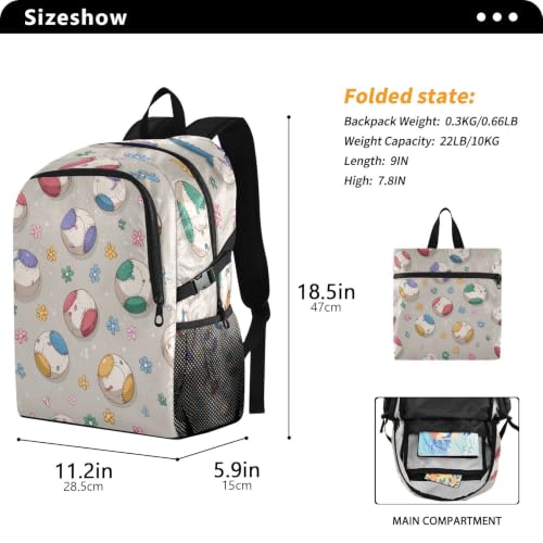 Sac à dos pliable imperméable baseball fleurs jaune rose compact