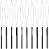 10 Pieces Hair Extension Loop Needle Threader Pulling Hook Tool and Bead Device Tool Black Loop Threader for Hair or Feather Extensions (Black)