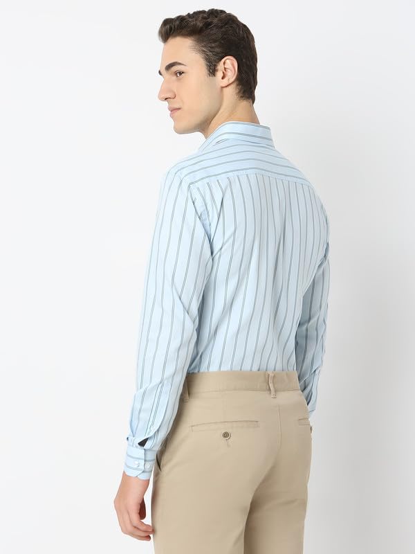 Image of Men's Striped Cotton Formal Shirt