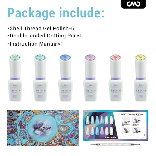 Set de Esmaltes de Gel CHARMACY Pearl con 6 Colores miniatura 6