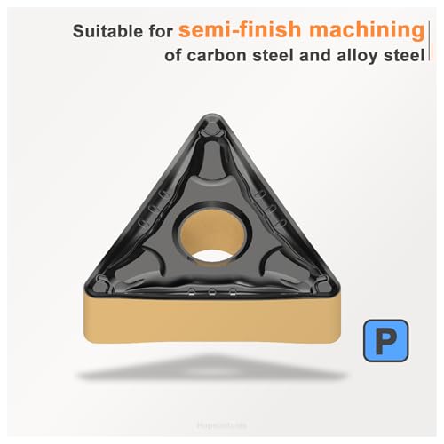 CDBP Dreh-Wendeschneidplatte TNMG 220408 für universelle Stahlbearbeitung - TiN Beschichtung, 10 Stück