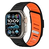 HAYONLIY Sports Bracelets compatibili con Apple Watch 46 mm, 49 mm, 45 mm, 44 mm, 42 mm, 41 mm, 40 mm, 38 mm, cinturino in silicone morbido per iWatch Series 11/10/9/8/7/6/5/4/3/2/1/SE/Ultra 2/Ultra
