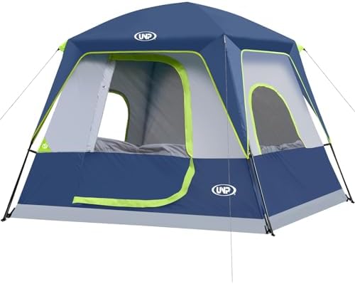 UNP 2/4/6/8 Person Tent, Portable Cabin Tent, Camping Tent 4-Pers...