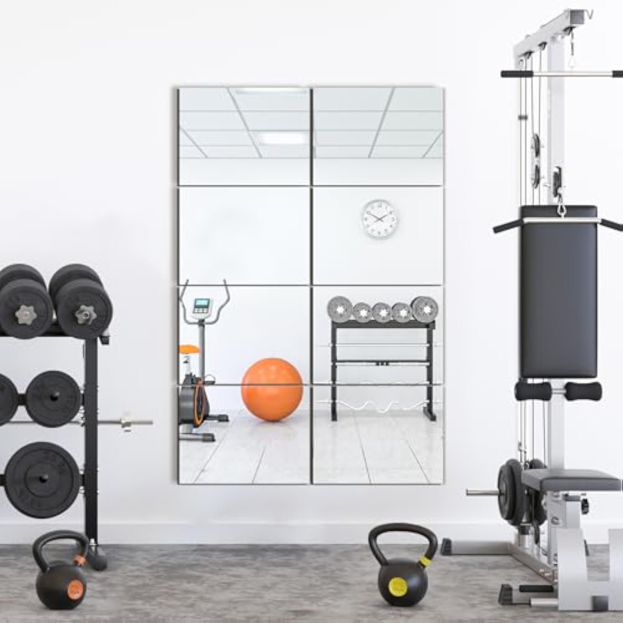 Wall Mirror Tiles, Full Length Home Gym Mirror