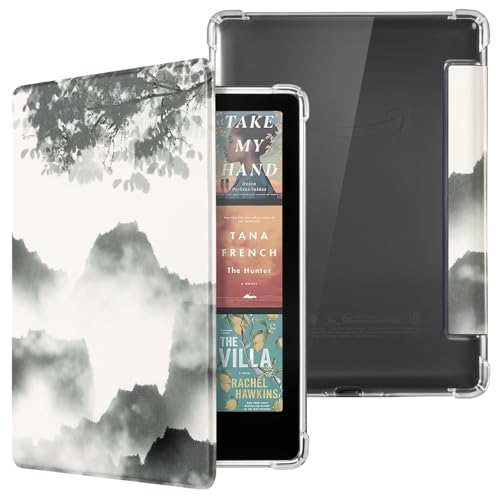Image of CoBak Case for 7 inch Ereader - New PU Leather Cover and Clear Soft Silicone Back Cover with Auto Sleep Wake Feature