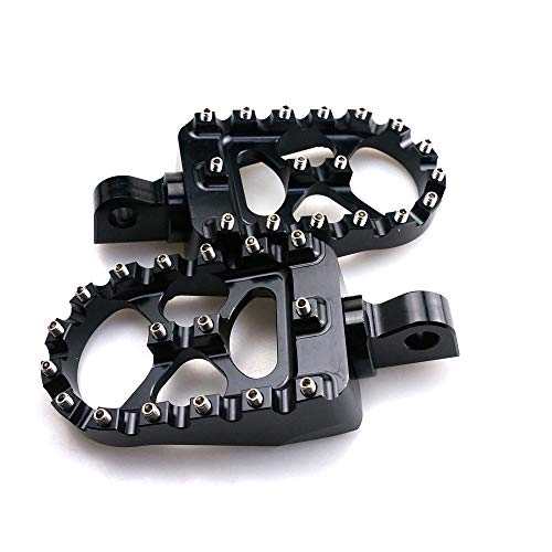 CNC Motorcycle Wide Foot Pegs Aluminum 360°Roating Adjustable Suitable for Harley Davidson Dyna Fatboy Iron 883 Sportster 883 - Thumbnail 2