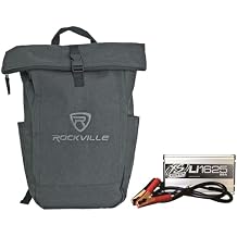 Audiosavings Car Audio Bundle with Li1625 16V 25A High Frequency Lithium Battery IntelliCharger Microprocessor Optimized, LED Status Indicators, Free Rockville RPAK Charcoal Backpack 2 Items