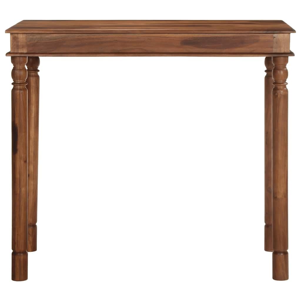 Table de bar bois acacia 120 cm table à manger peu encombrante table d'appoint