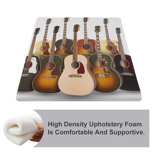 Cojín de guitarra viscoelástico contra el dolor lumbar con tapete de asiento extraíble 4