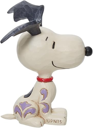 Miniatura 5 de Enesco Peanuts by Jim Shore Snoopy - Figura miniatura con orejas de murciélago, 3.22 pulgadas, multicolor