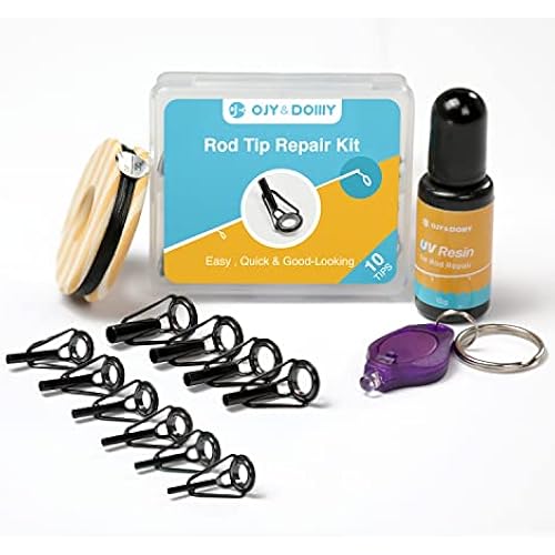 Fishing Rod Tip Repair Kit with Glue/Supplies/Step-by-Step Instructions