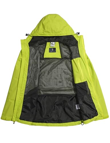Image of Little Donkey Andy Men's Waterproof Rain Jacket Windproof Light Jacket Outdoor Rain Shell with Hood for Hiking Travel Golf