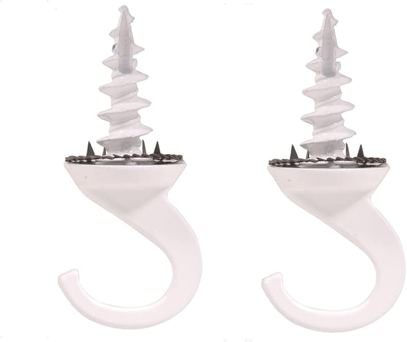 Hillman Fasteners #122412 Gancho perforador blanco, paquete de 2